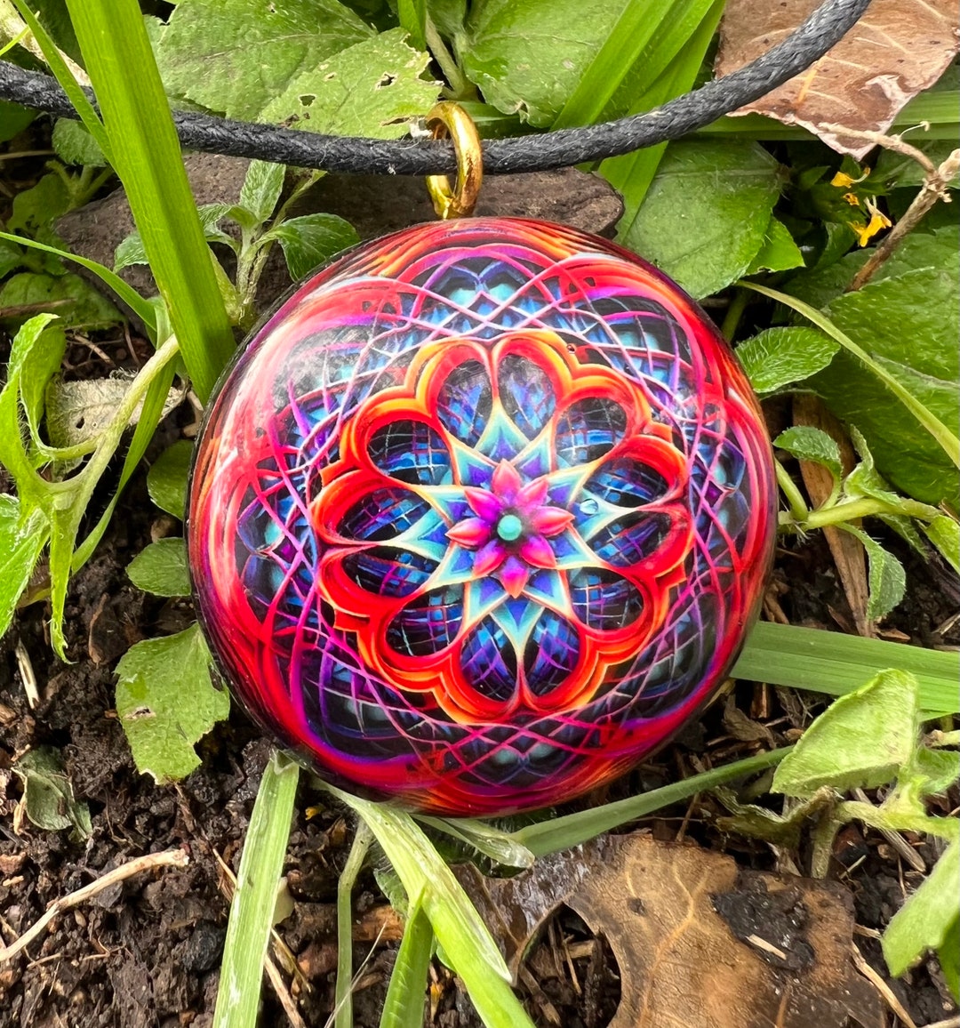 Sacred Floral Series - Orgone Vortex Tesla Orgonite Pendant - EMF ...