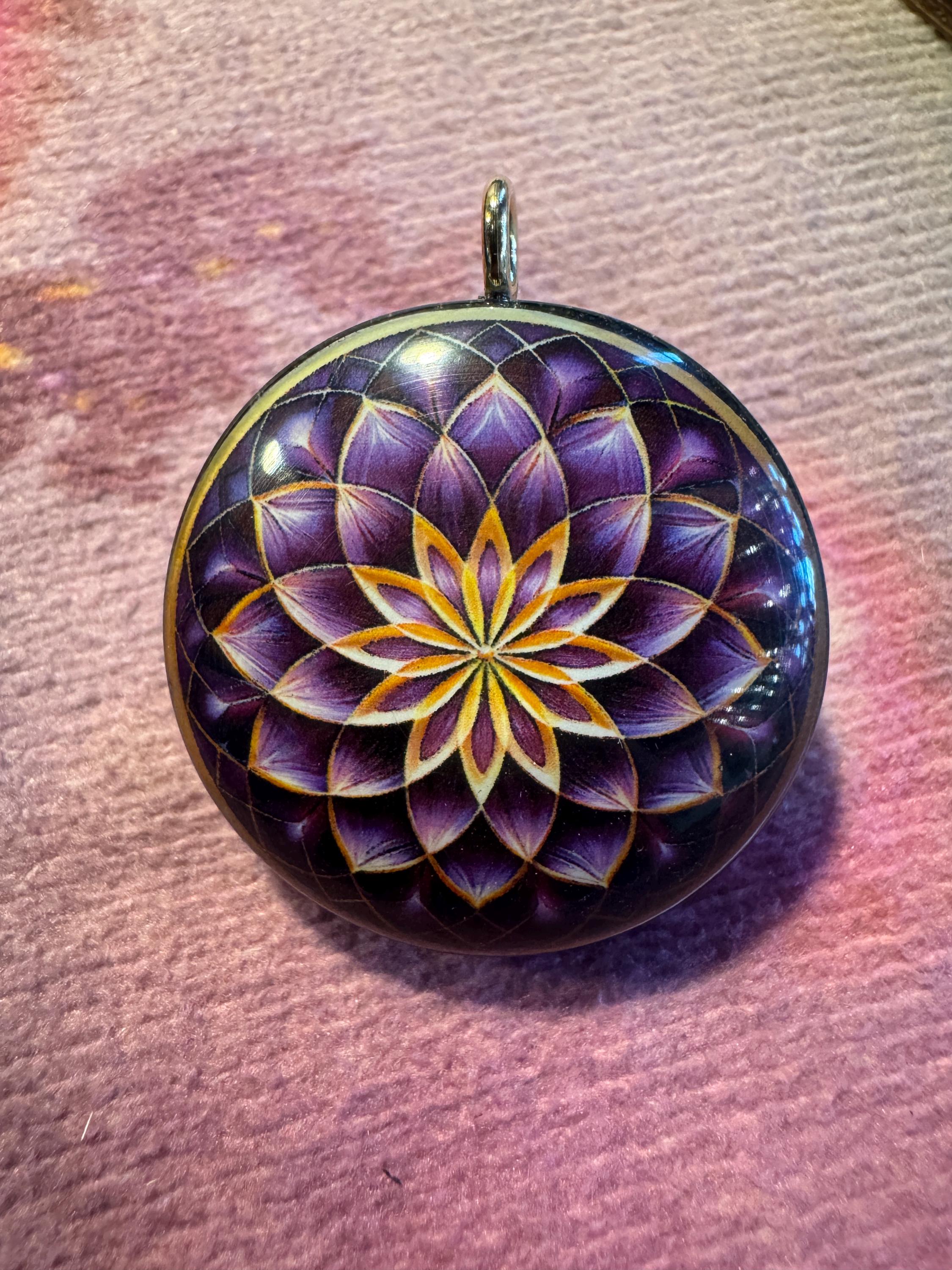 Sacred Floral Series - Orgone Vortex Tesla Orgonite Pendant - EMF ...
