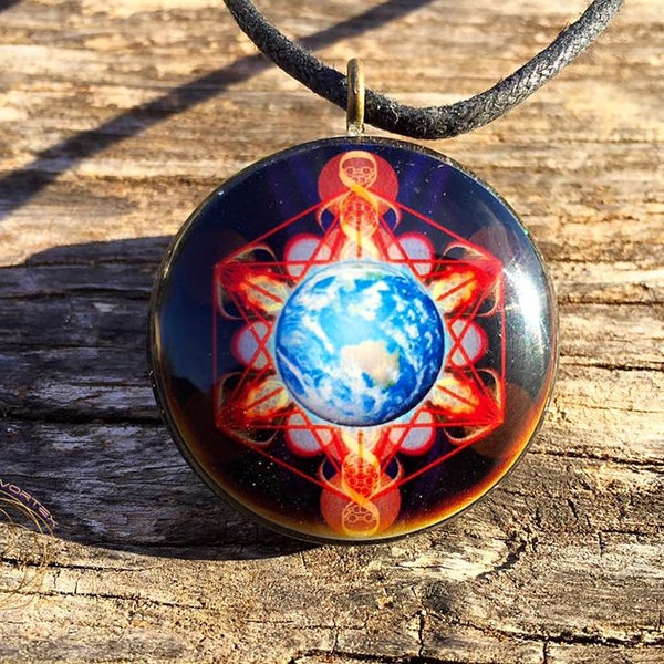 Colgante de orgonita Tesla Galactivation Orgone Vortex con PUMAYANA, bloqueador de campos electromagnéticos, equilibrio de chakras, collar GRATIS, hecho a mano