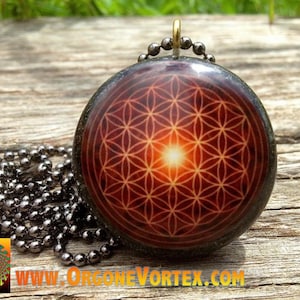 Eternal Sunshine Sacred Geometry Orgone Vortex Tesla Orgonite Pendant EMF Blocker Chakra Balancing FREE Necklace Hand Made image 1