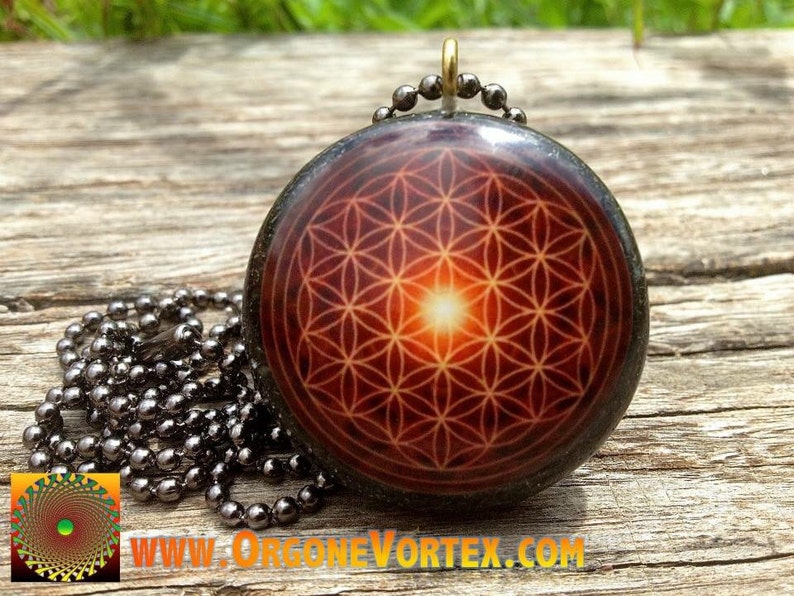 Eternal Sunshine Sacred Geometry Orgone Vortex Tesla Orgonite Pendant EMF Blocker Chakra Balancing FREE Necklace Hand Made image 1