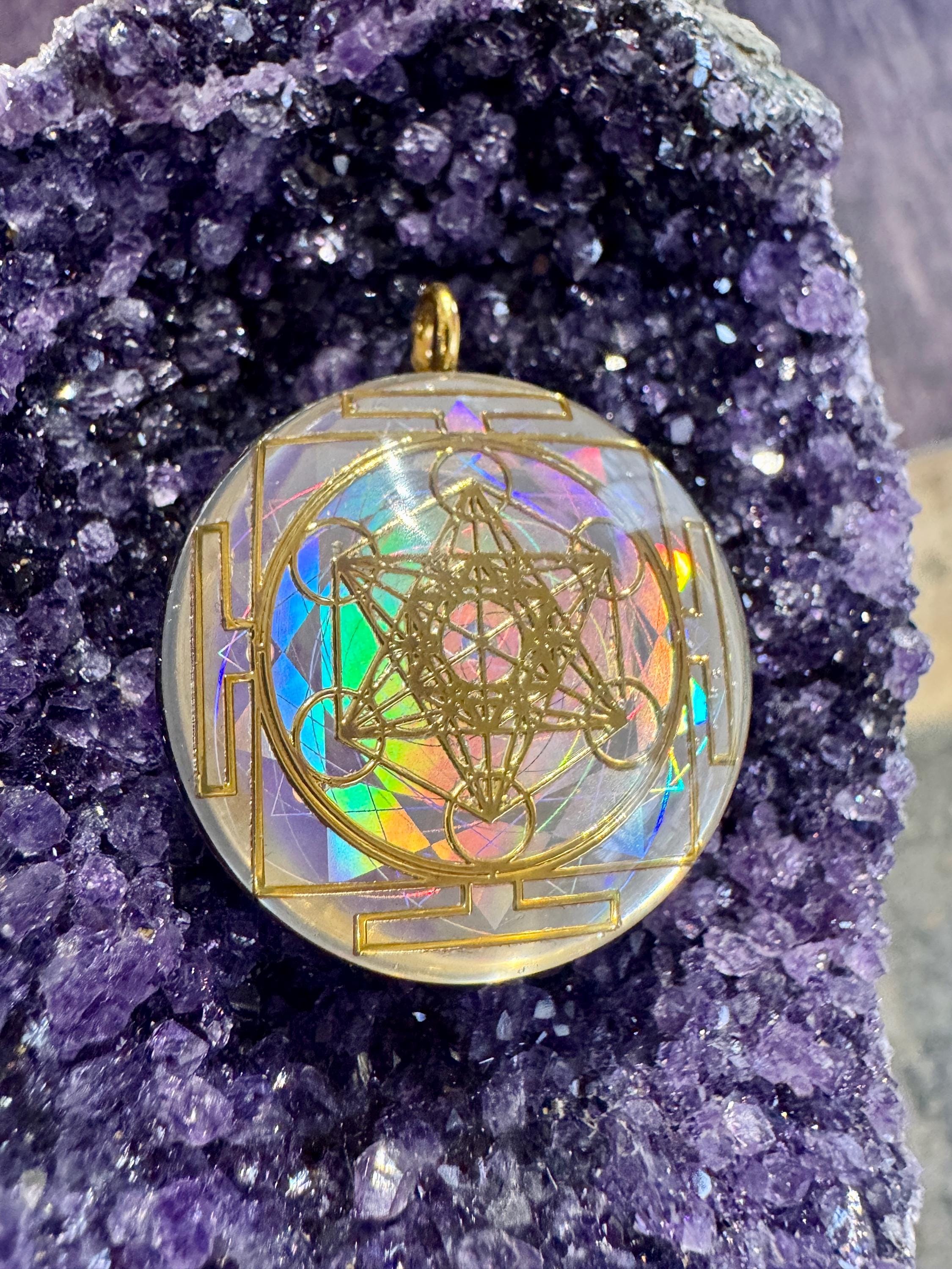 Metatrons Cube Sacred Geometry Holographic Orgone Vortex Tesla Orgonite ...