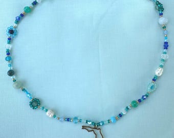 Florida Springs Beaded Necklace II with pendant