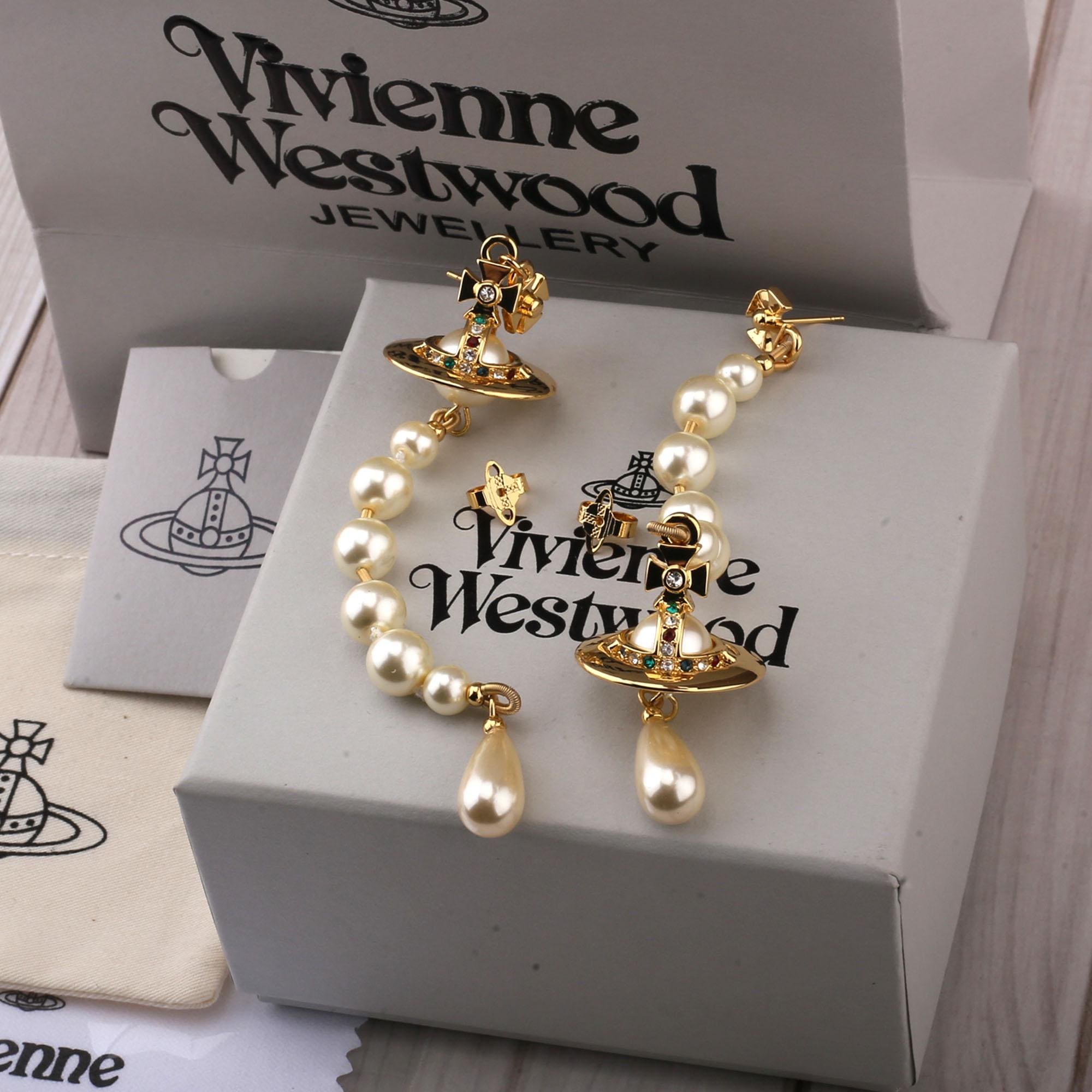 Vivienne Westwood Earrings Sterling Silver - Etsy