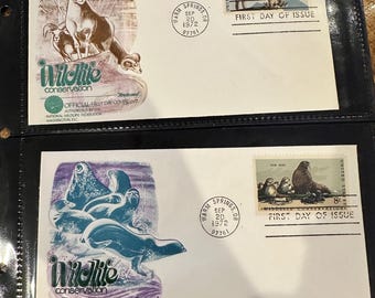 Buste del primo giorno di emissione per la conservazione della fauna selvatica degli anni '70
