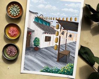 Pintura original en gouache