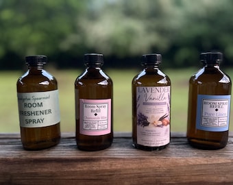 Spray per ambienti naturale in flacone di vetro