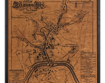 Old Ellicott City Map Ellicott City Map | Etsy