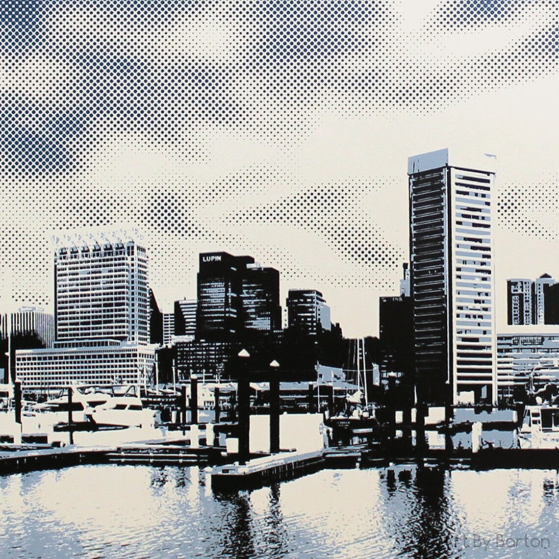 Baltimore Art Baltimore Skyline Art Maryland Wall Art - Etsy
