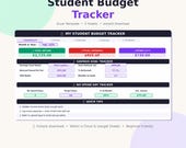 Student Budget Tracker Excel Template | Monthly Planner, Expense Tracker (Digital Download)