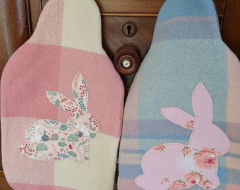 Australian wool hot water bottle cover pinks Easter gift