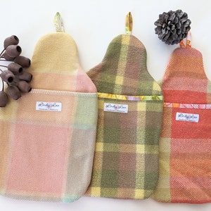 Australian repurposed  wool hot water bottle cover