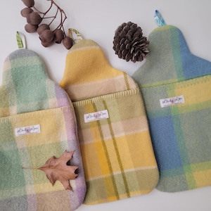Australian repurposed  wool hot water bottle cover