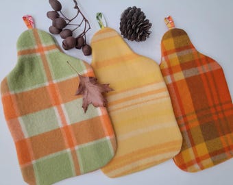 Australian repurposed  wool hot water bottle cover