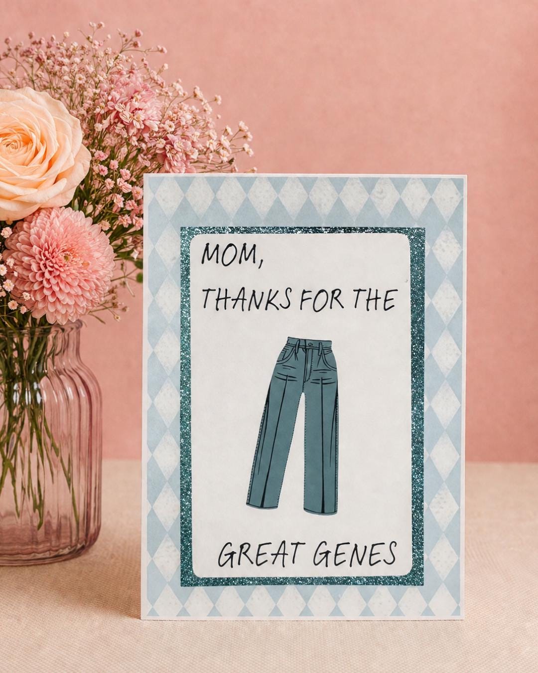 Funny Mother's Day Card for Mom | “genes” Humor Greeting Card (A7) - Etsy