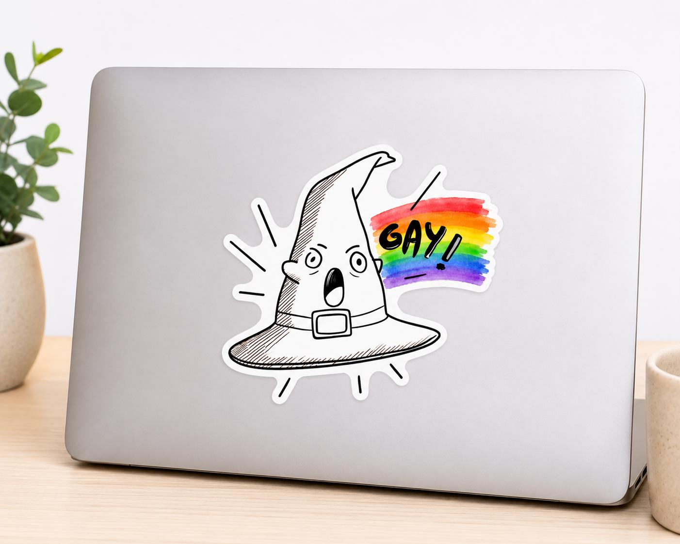Funny Gay Wizard Hat PNG, LGBTQ Pride Png, Rainbow Pride Shirt Design ...