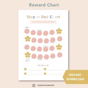 Printable Stay in Bed Reward Chart | Bedtime Chart | Sleeping Chart ...