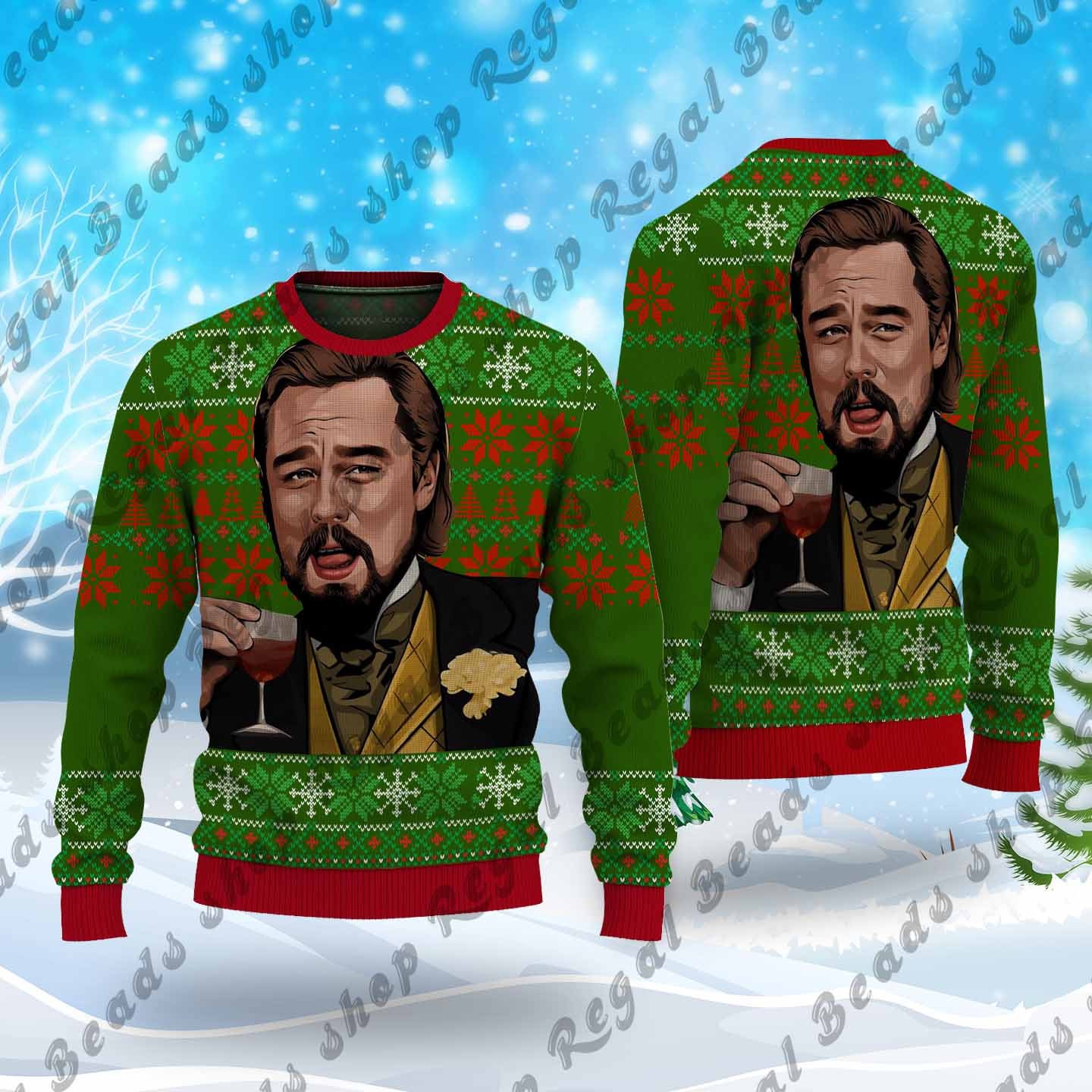Leonardo DiCaprio Ugly Christmas Sweater Personalized Ugly