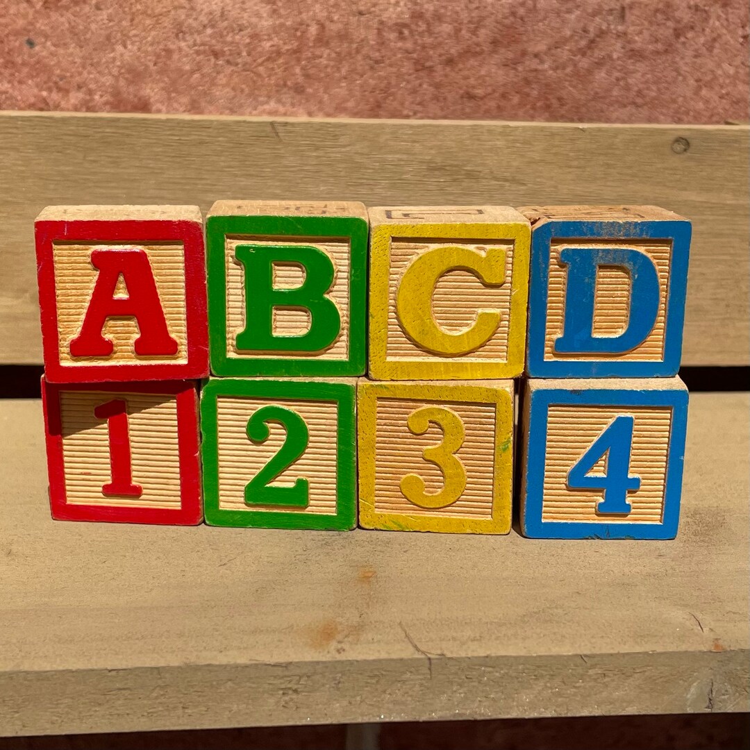 Vintage Wooden Alphabet Etsy