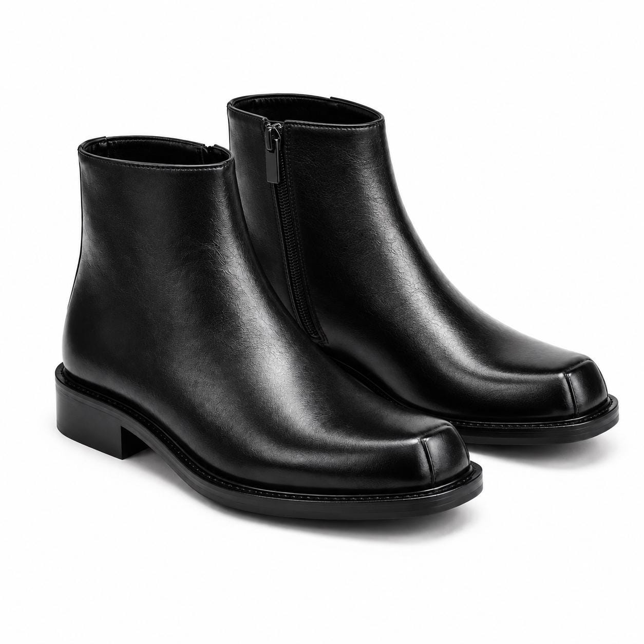 Mens Zip Boots Square Toe - Etsy
