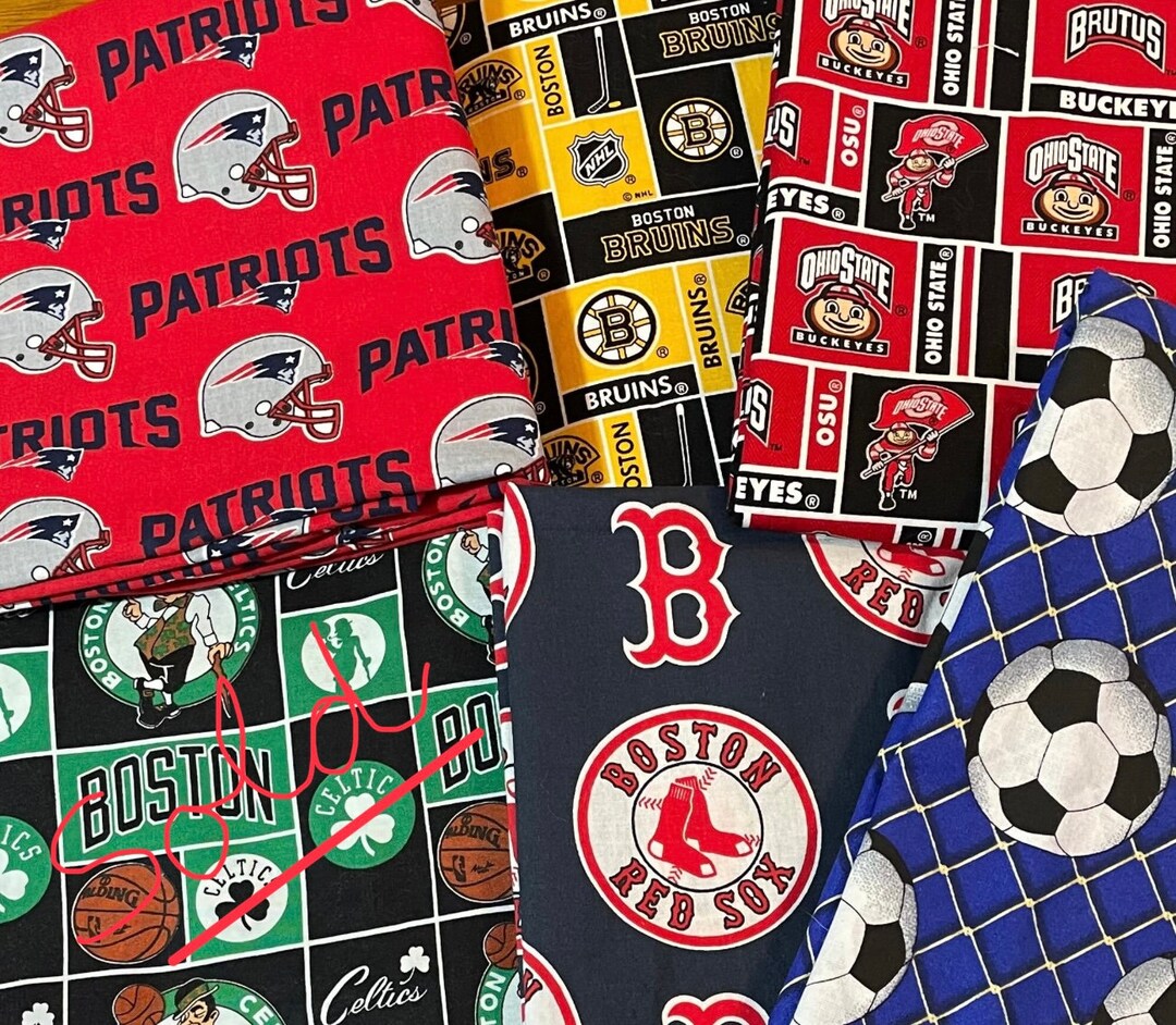Various Sports Teams Fabric Remnants Etsy