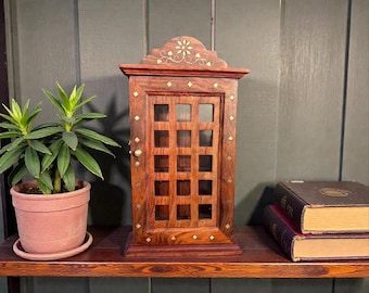 Portachiavi in stile fatto a mano Portachiavi in legno Artigianato a mano Mobiletto Organizzatore da parete, Decorazione rustica tradizionale design unico casa e