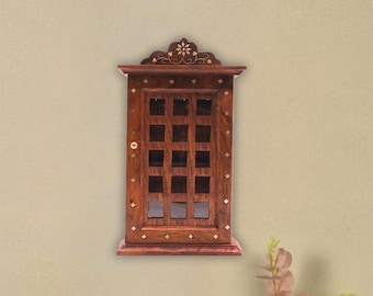 Portachiavi in stile fatto a mano Portachiavi in legno Artigianato a mano Mobiletto Organizzatore da parete, Decorazione rustica tradizionale design unico casa e