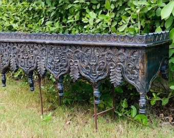 Wooden wall shelf Handmade solid teakwood hand carved home decor wall hanging shelf Gift Unique Home traditional design Beautiful Home