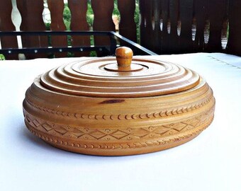 Chapati in legno Brick Brown® Anant Scatola per roti in legno con coperchio | Scatola per chapati in legno massello per cucina e sala da pranzo | Casseruola per roti di design Roti Hot