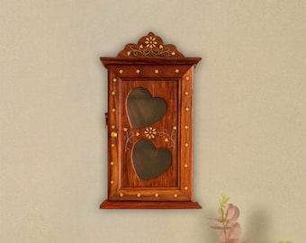 Portachiavi in stile fatto a mano Portachiavi in legno Artigianato a mano Mobiletto Organizzatore da parete, Decorazione rustica tradizionale design unico casa e