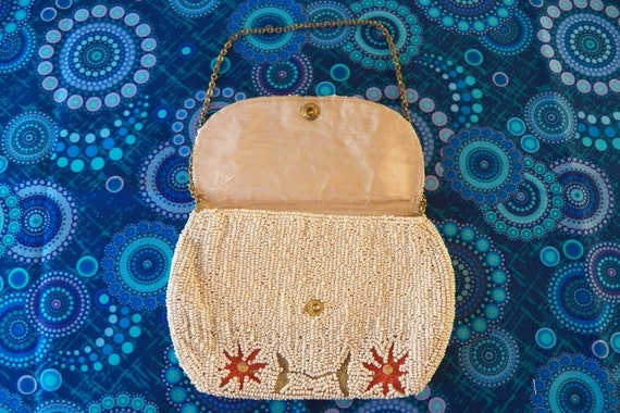 Vintage 1960's Mid Century Beaded Clutch or Wrist… - image 3