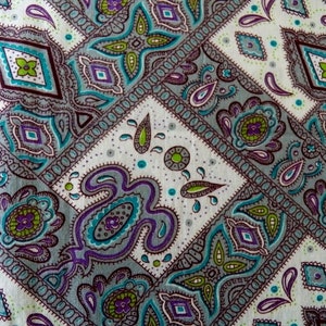 2 Yards of Vintage Mid Century Abstract Hippie Print Cotton Fabric 35&quot; wide OOP design from the 1960&#39;s Sewing Quilting or Crafting Projects