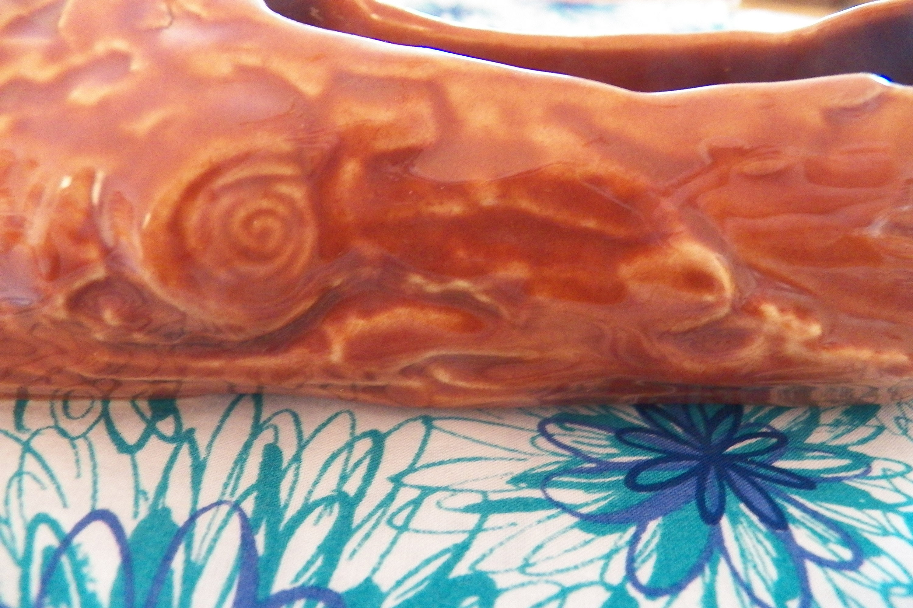 Mid Century CERAMIC LOG PLANTER Great for Succulents Cacti Mid Century CERAMIC LOG PLANTER Great for Succulents Cacti