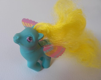1988 Hasbro MY LITTLE PONY "Buzzer" zomervleugel babypony wintertaling met neongeel haar