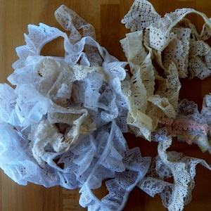 Vintage Crocheted Lace Trim Lot: 1970s Craft Supplies