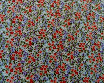 2 Yards Vintage Cotton with a Tiny Floral Print 44&quot; wide Perfect for Quilting Projects,  Sewing, Crafting, and  Doll Clothes
