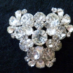 Vintage 1960&#39;s RHINESTONE Pin/Brooch Mid Century Fashion Retro Jewelry Super Sparkle