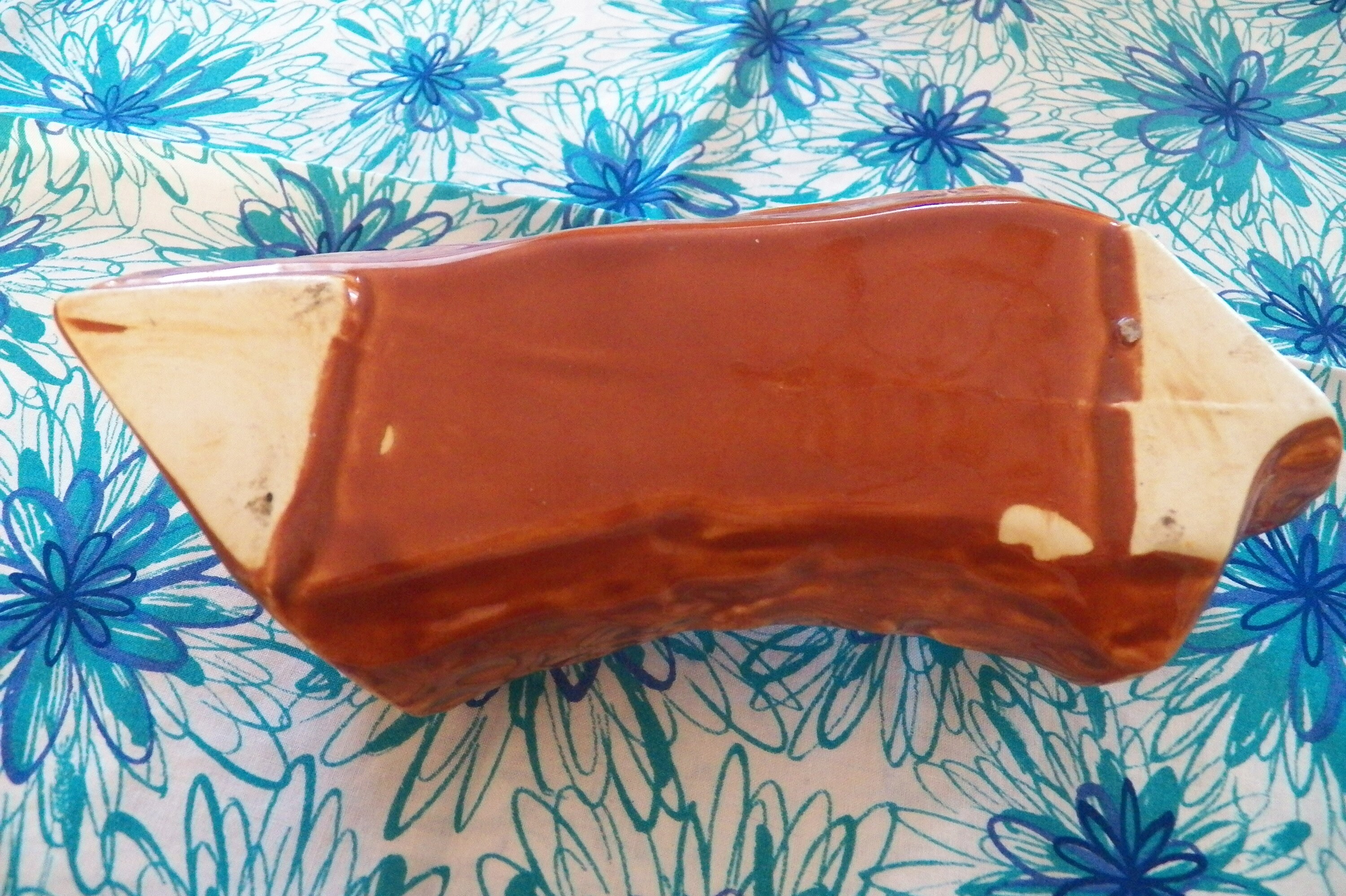 Mid Century CERAMIC LOG PLANTER Great for Succulents Cacti Mid Century CERAMIC LOG PLANTER Great for Succulents Cacti