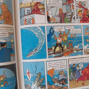 1986 Hardcover Coke En Stock Tintin French Edition – Children's Adventure Book image 7