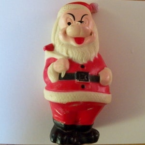 Vintage 1960&#39;s Rubber SANTA PUPPY Squeaker Toy Made in Taiwan Child&#39;s Toy Great Condition Rare Retro Toy Mid Century Xmas Toy