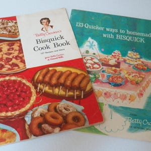 Vintage Betty Crocker Bisquick-kookboeken: 1956 en 1959, keuken uit het midden van de eeuw