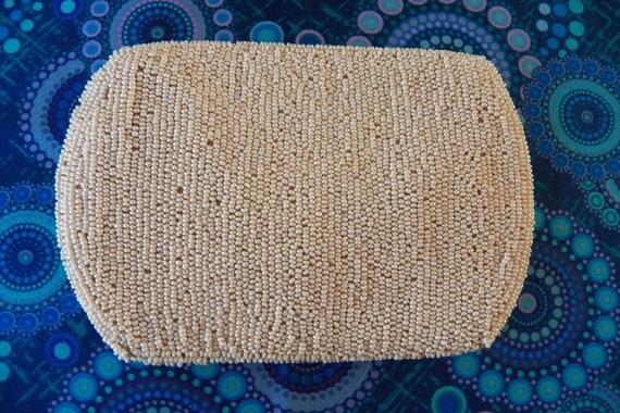 Vintage 1960's Mid Century Beaded Clutch or Wrist… - image 2