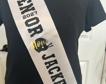 Custom Senior Night Cheer Sash-personalized for any sport or parent-Class of 2027