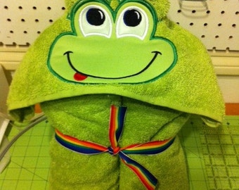 frog hooded towel