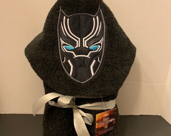 black panther hooded towel