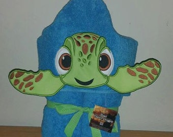 3D Turtle Hooded Towel