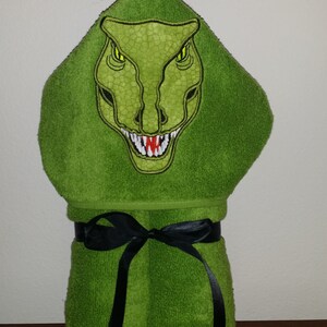 T Rex Dinosaur Hooded Towel