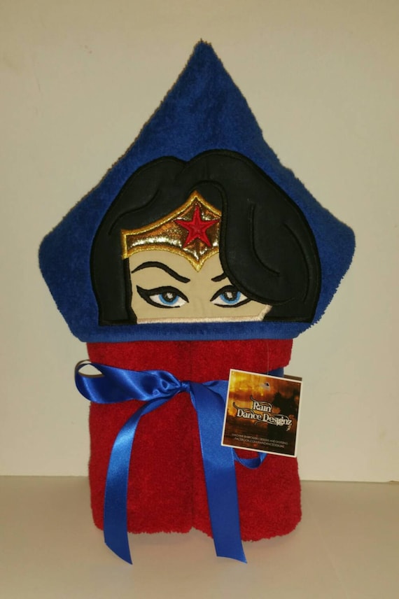 Wonder Woman Hooded Bath Towel Etsy