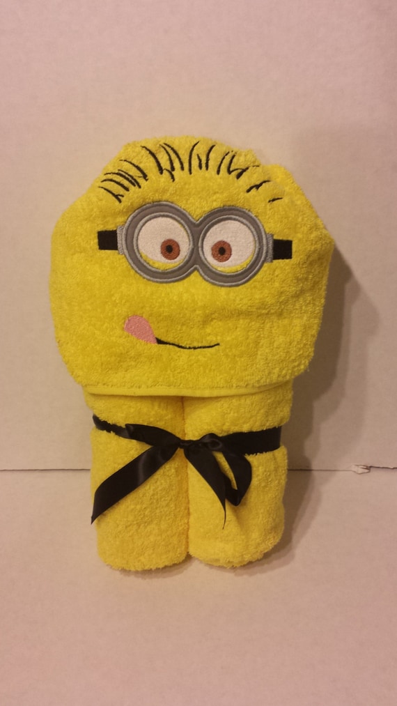 Two Eyed Yellow Hooded Bath Towel