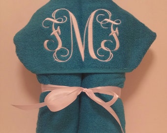 Monogrammed Hooded Bath Towel